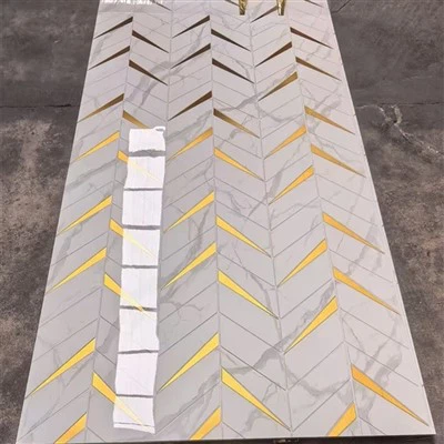 Efek Marmer Batu Panel PVC Terlihat Lembaran Marmer PVC Ringan Lembaran Marmer UV Buatan Fleksibel